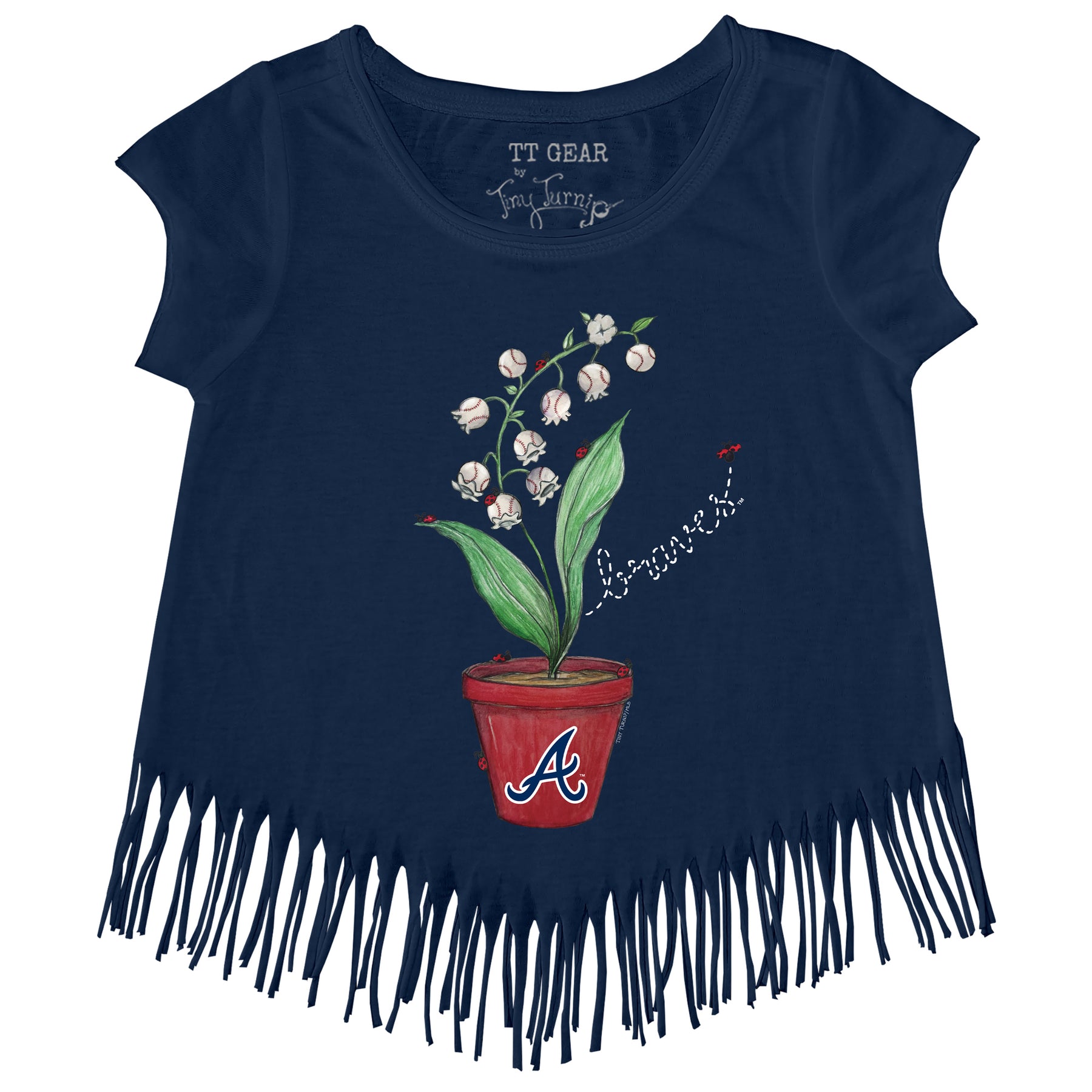 Atlanta Braves Ladybug Fringe Tee