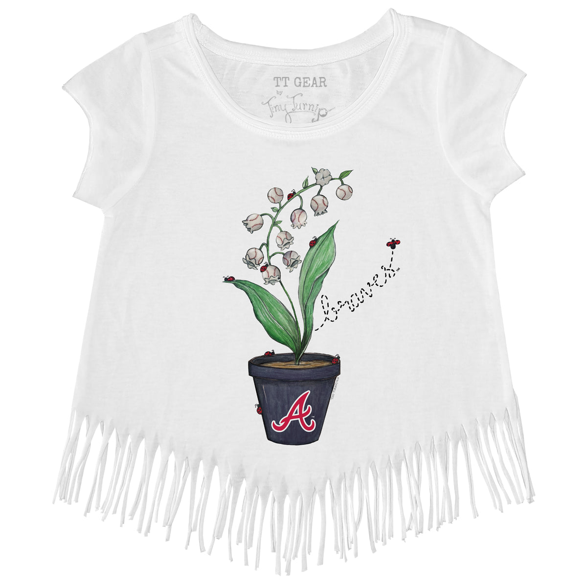 Atlanta Braves Ladybug Fringe Tee