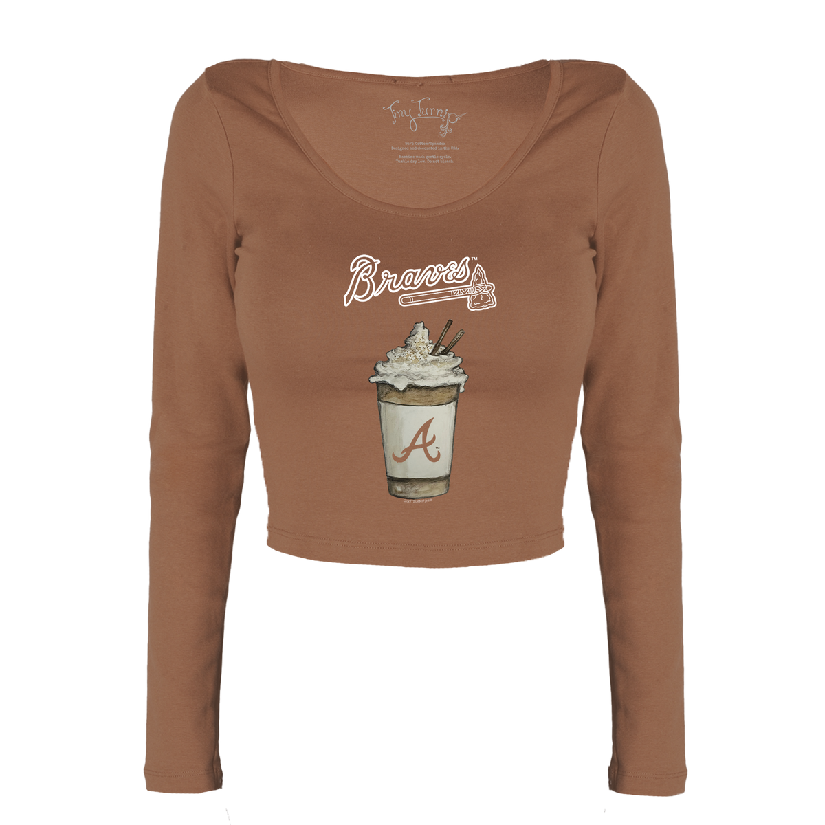 Atlanta Braves Latte Women's Lucy Long Sleeve