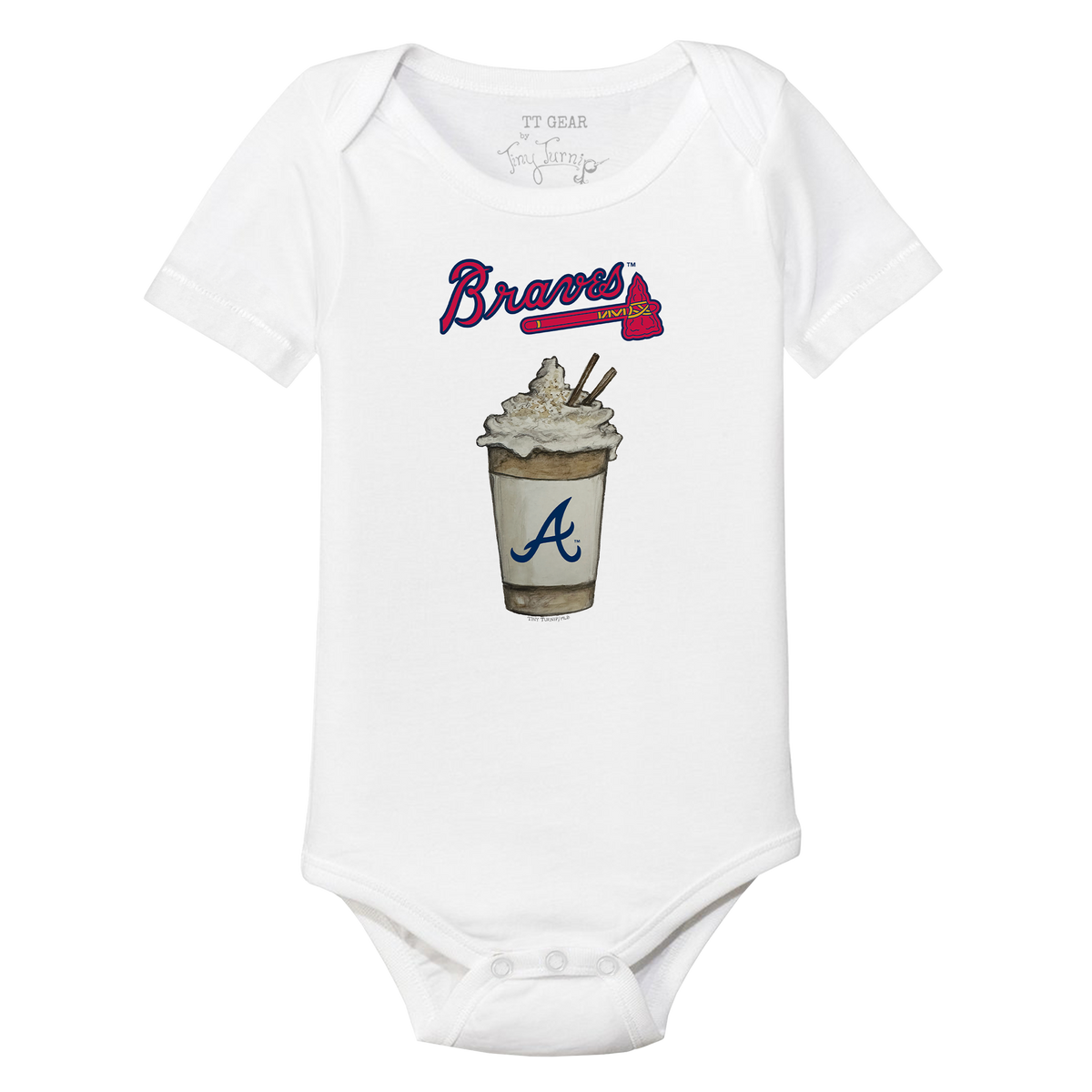 Atlanta Braves Latte Short Sleeve Snapper