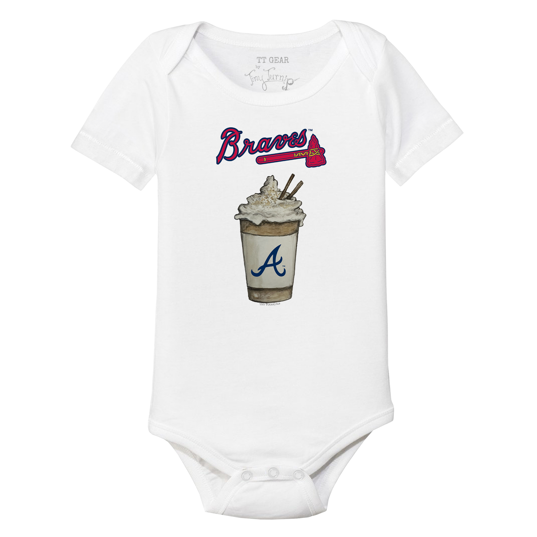 Atlanta Braves Latte Short Sleeve Snapper