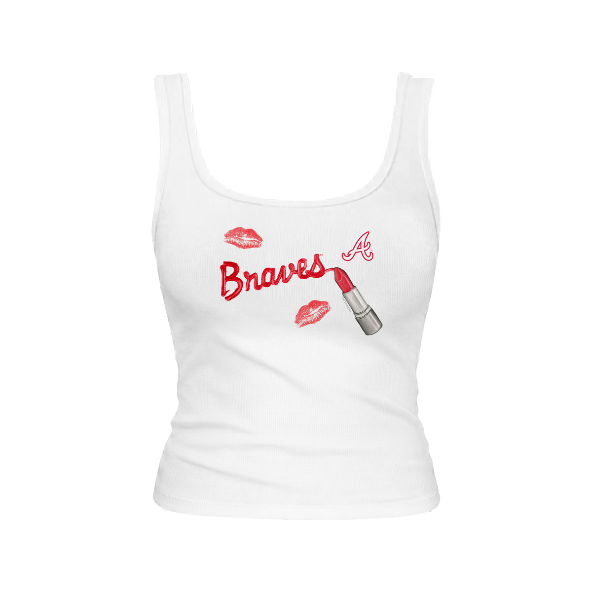 Atlanta Braves Lipstick Emmy Tank