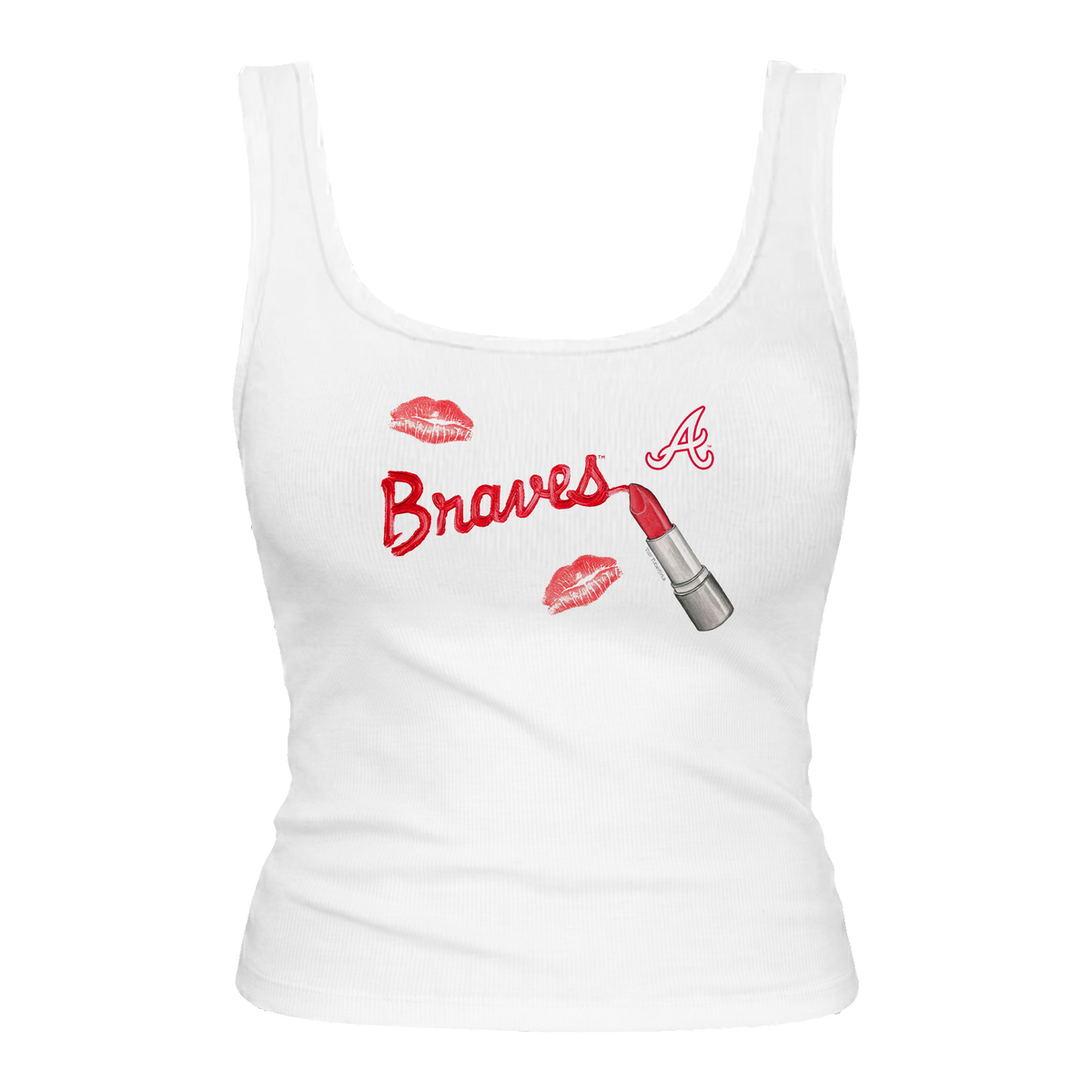 Atlanta Braves Lipstick Emmy Tank