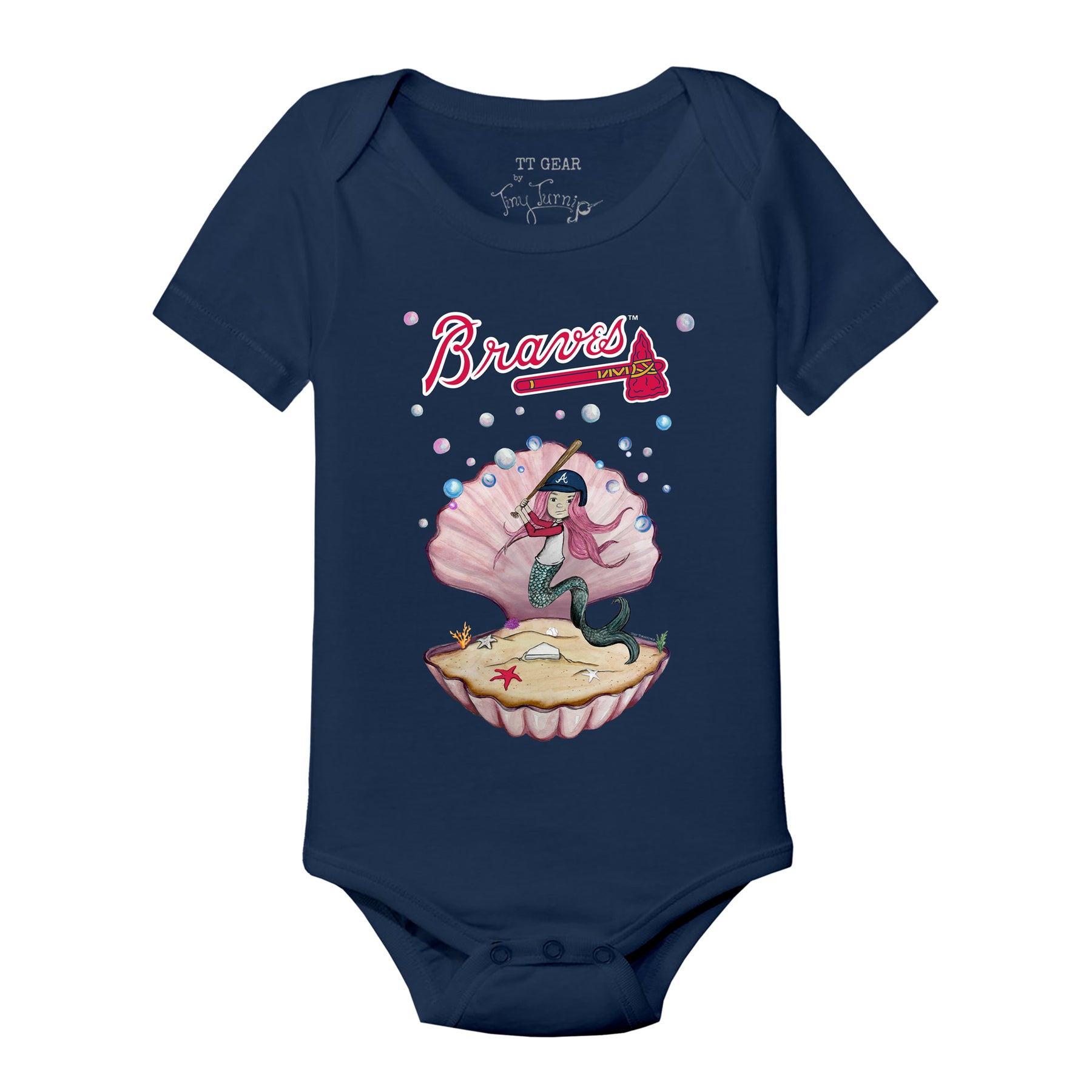 Atlanta Braves Mermaid Short Sleeve Snapper