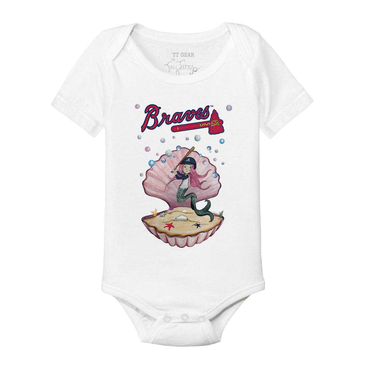 Atlanta Braves Mermaid Short Sleeve Snapper