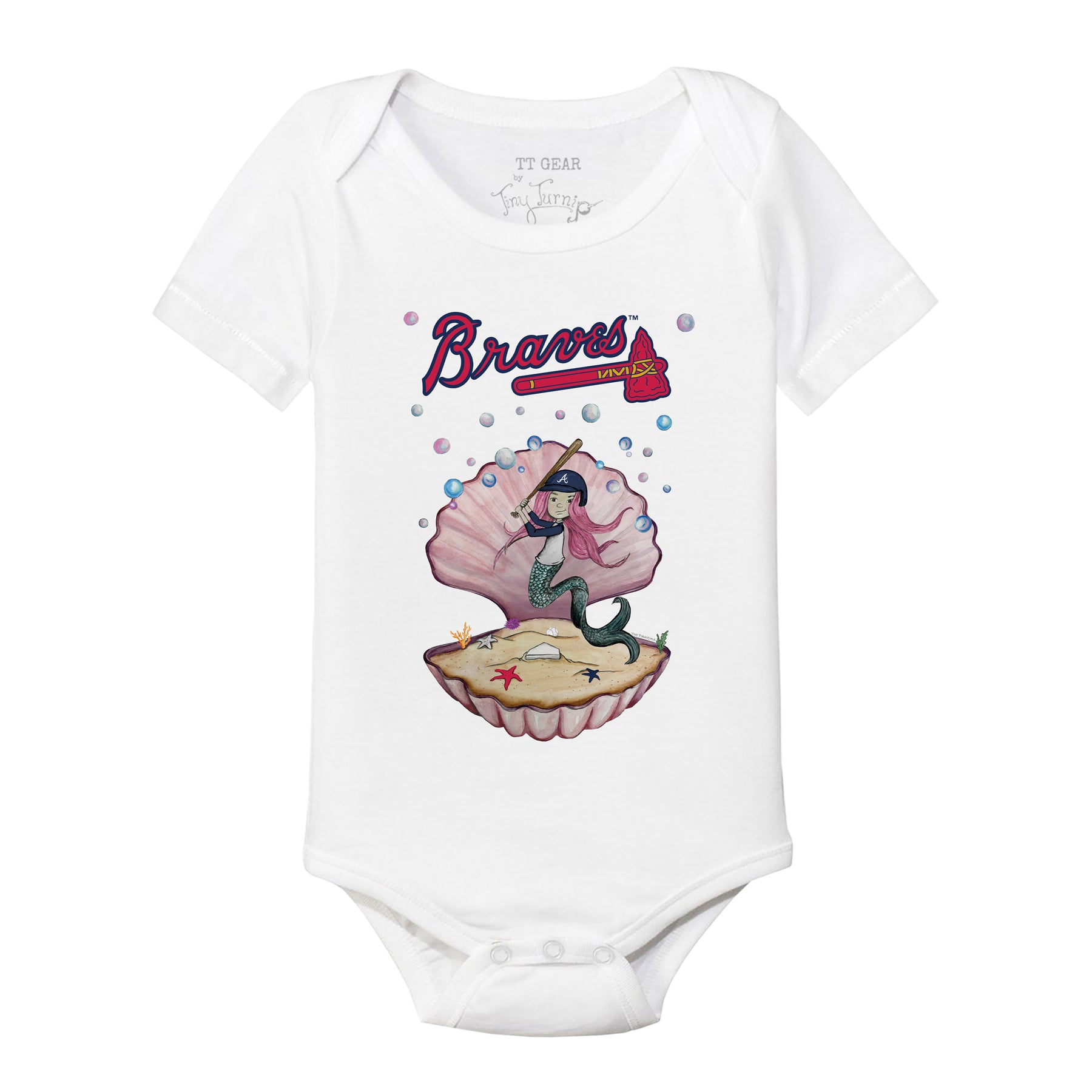 Atlanta Braves Mermaid Short Sleeve Snapper