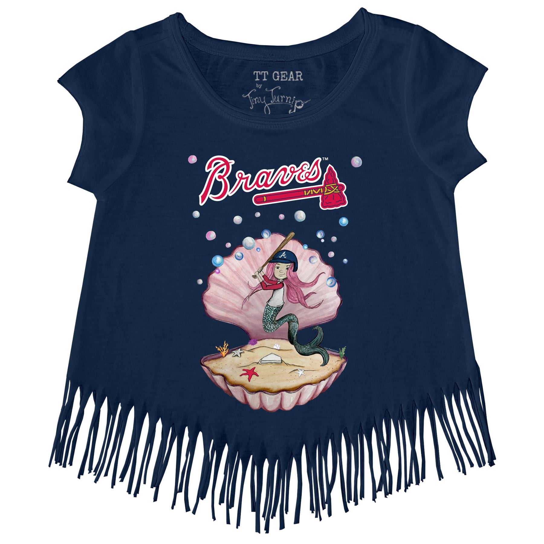 Atlanta Braves Mermaid Fringe Tee