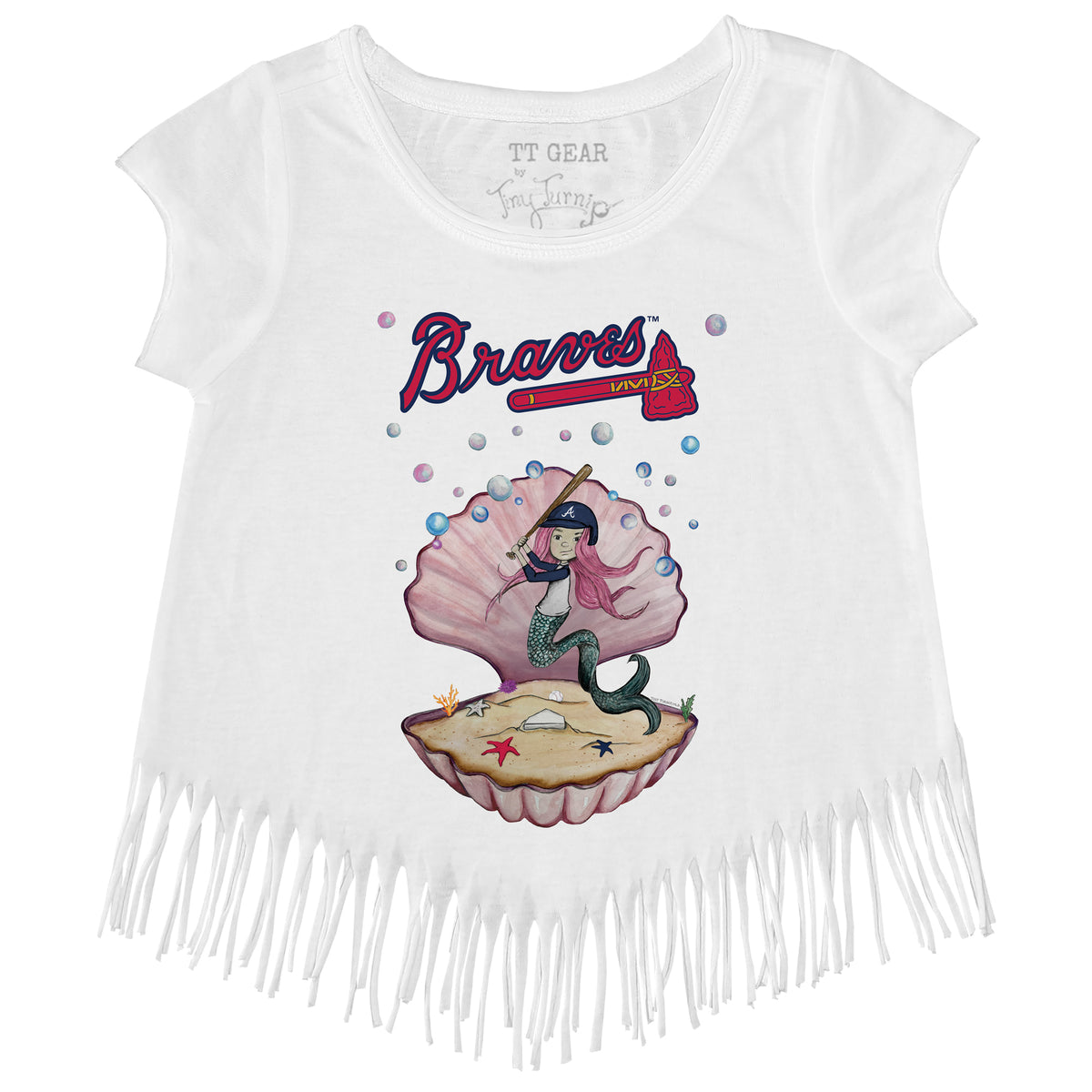 Atlanta Braves Mermaid Fringe Tee