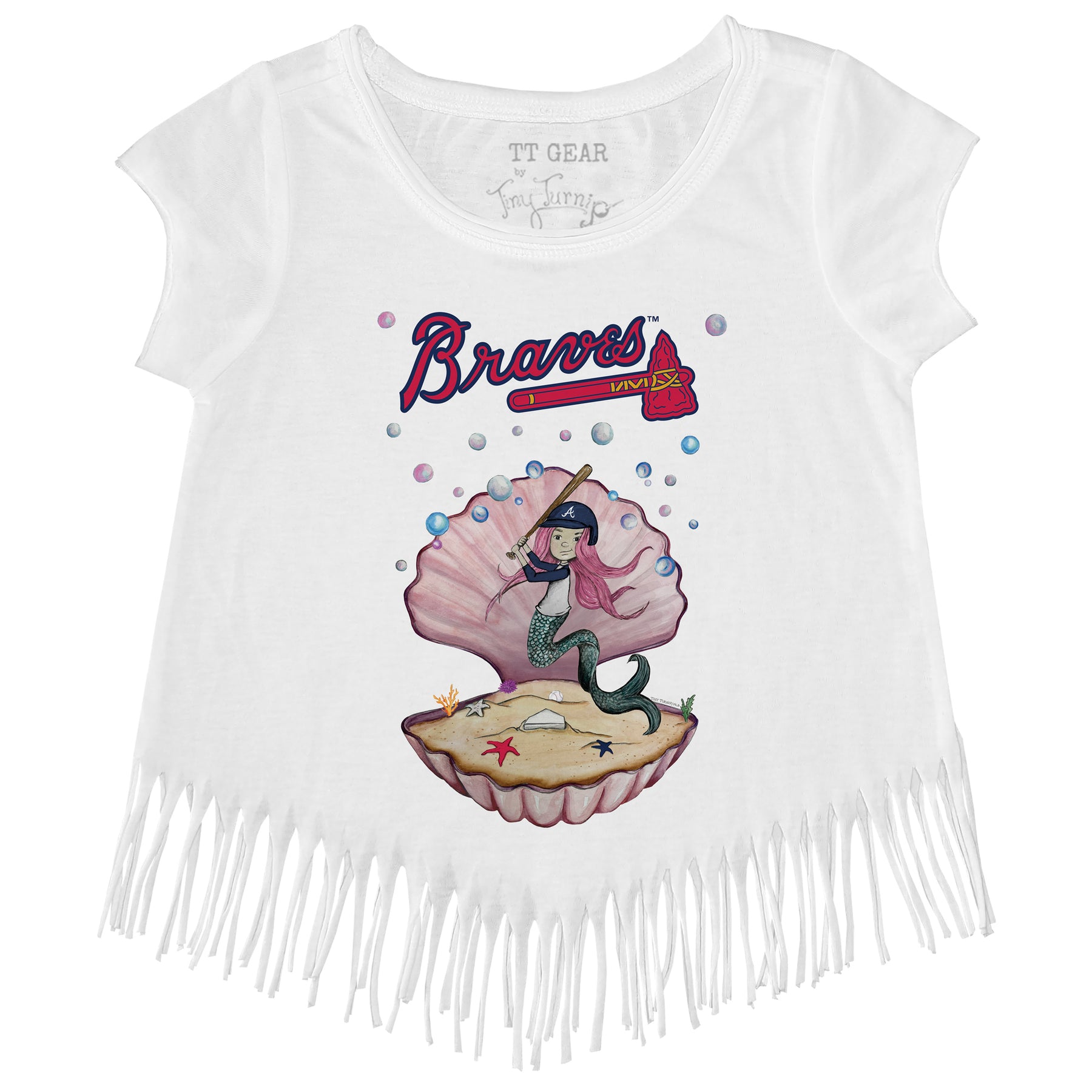 Atlanta Braves Mermaid Fringe Tee