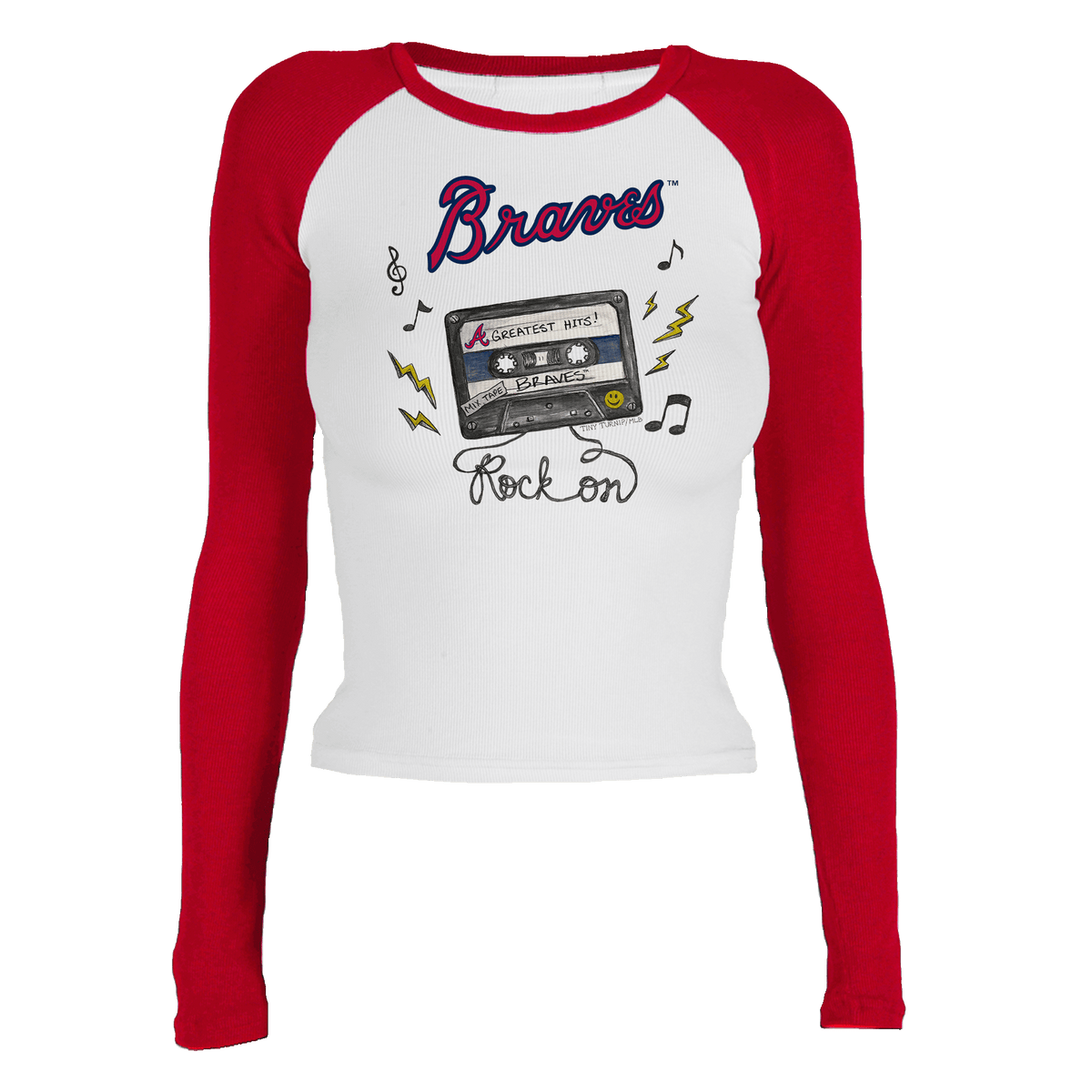Atlanta Braves Mixtape Roxy Raglan Long Sleeve