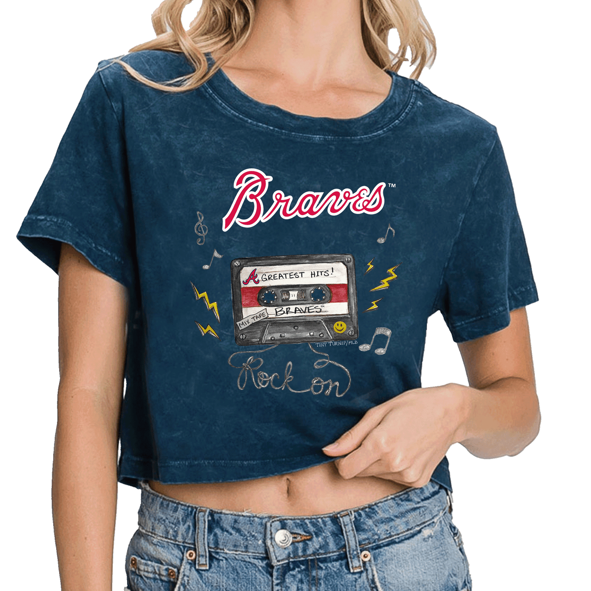 Atlanta Braves Mixtape Vintage Crop Tee