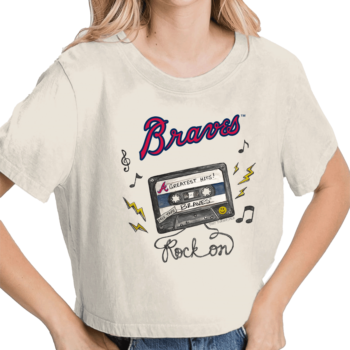 Atlanta Braves Mixtape Vintage Crop Tee