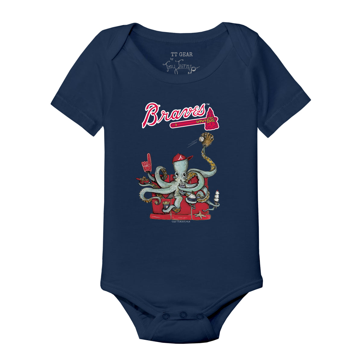 Atlanta Braves Octopus Short Sleeve Snapper