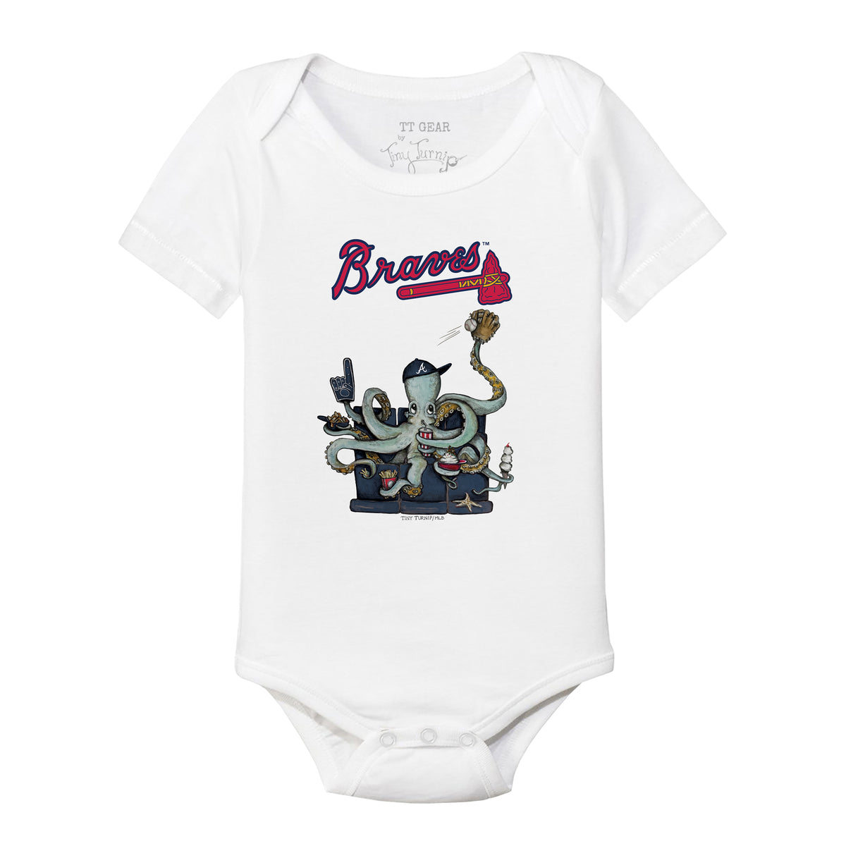 Atlanta Braves Octopus Short Sleeve Snapper