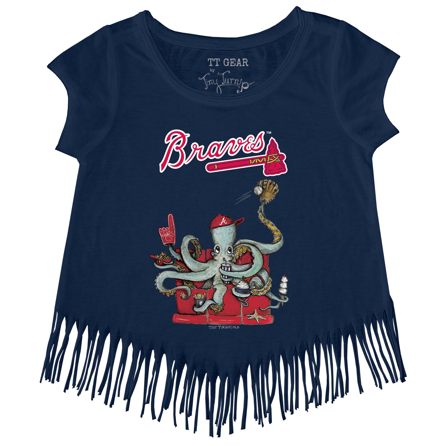 Atlanta Braves Octopus Fringe Tee