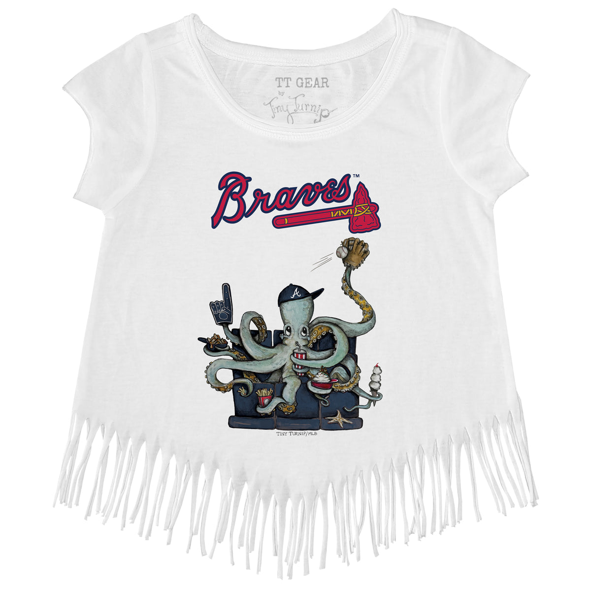 Atlanta Braves Octopus Fringe Tee