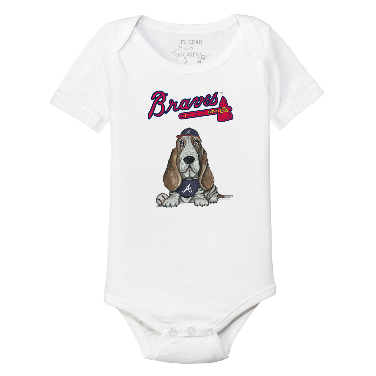 Atlanta Braves Puddy Short Sleeve Snapper - Tiny Turnip