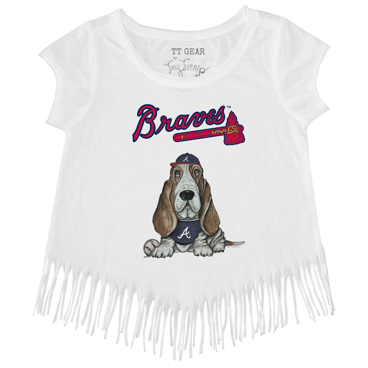 Atlanta Braves Puddy Fringe Tee - Tiny Turnip