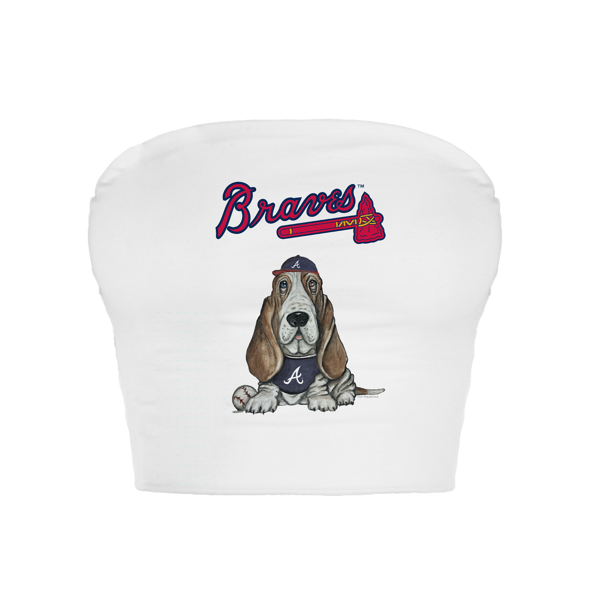 Atlanta Braves Puddy Crop Tube Top - Tiny Turnip