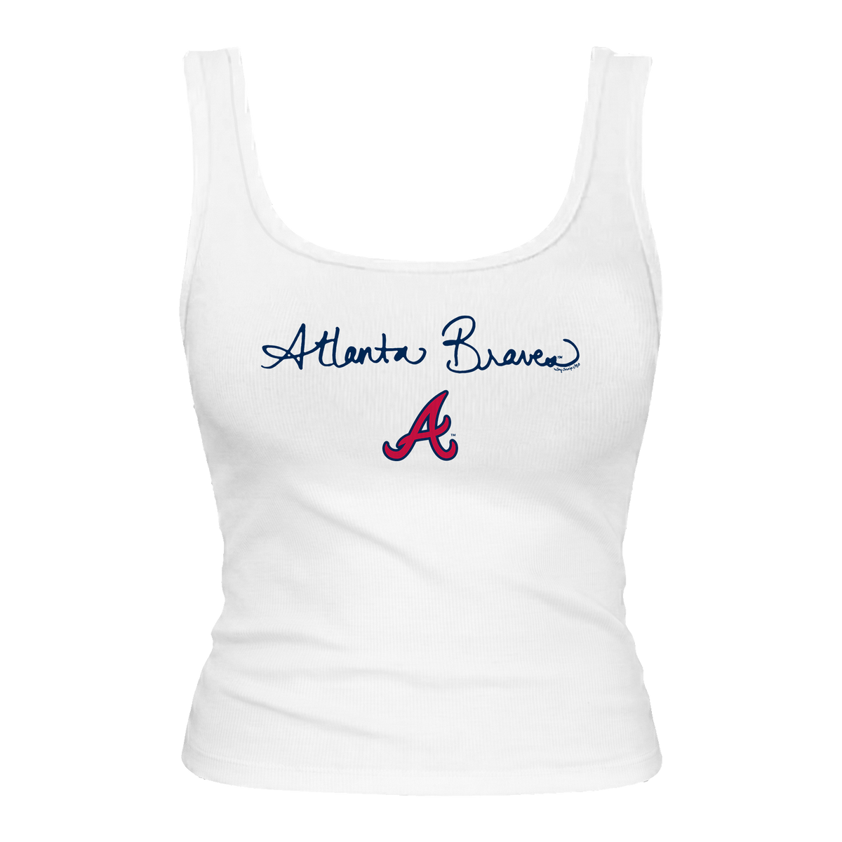 Atlanta Braves Logo Script Emmy Tank