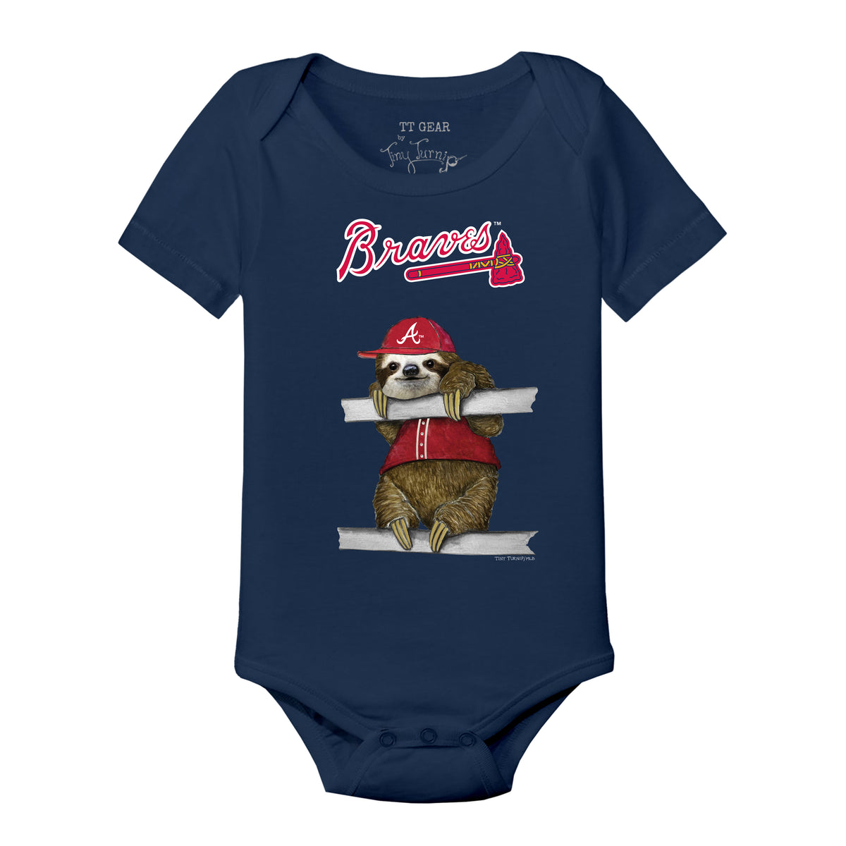 Atlanta Braves Sloth Short Sleeve Snapper