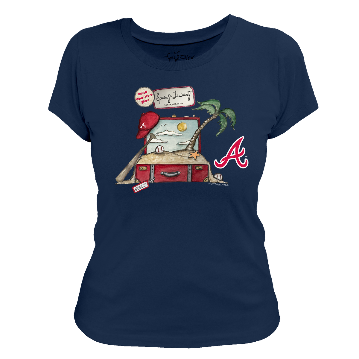 Atlanta Braves Spring Training 2026 Women's Tee Shirt - Tiny Turnip