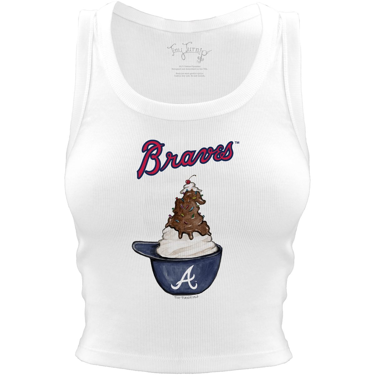 Atlanta Braves Sundae Helmet Crop Tank - Tiny Turnip