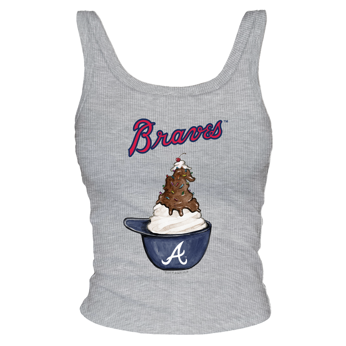 Atlanta Braves Sundae Helmet Ribbed Tank