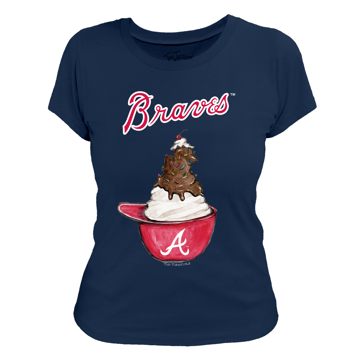 Atlanta Braves Sundae Helmet Women's Tee Shirt