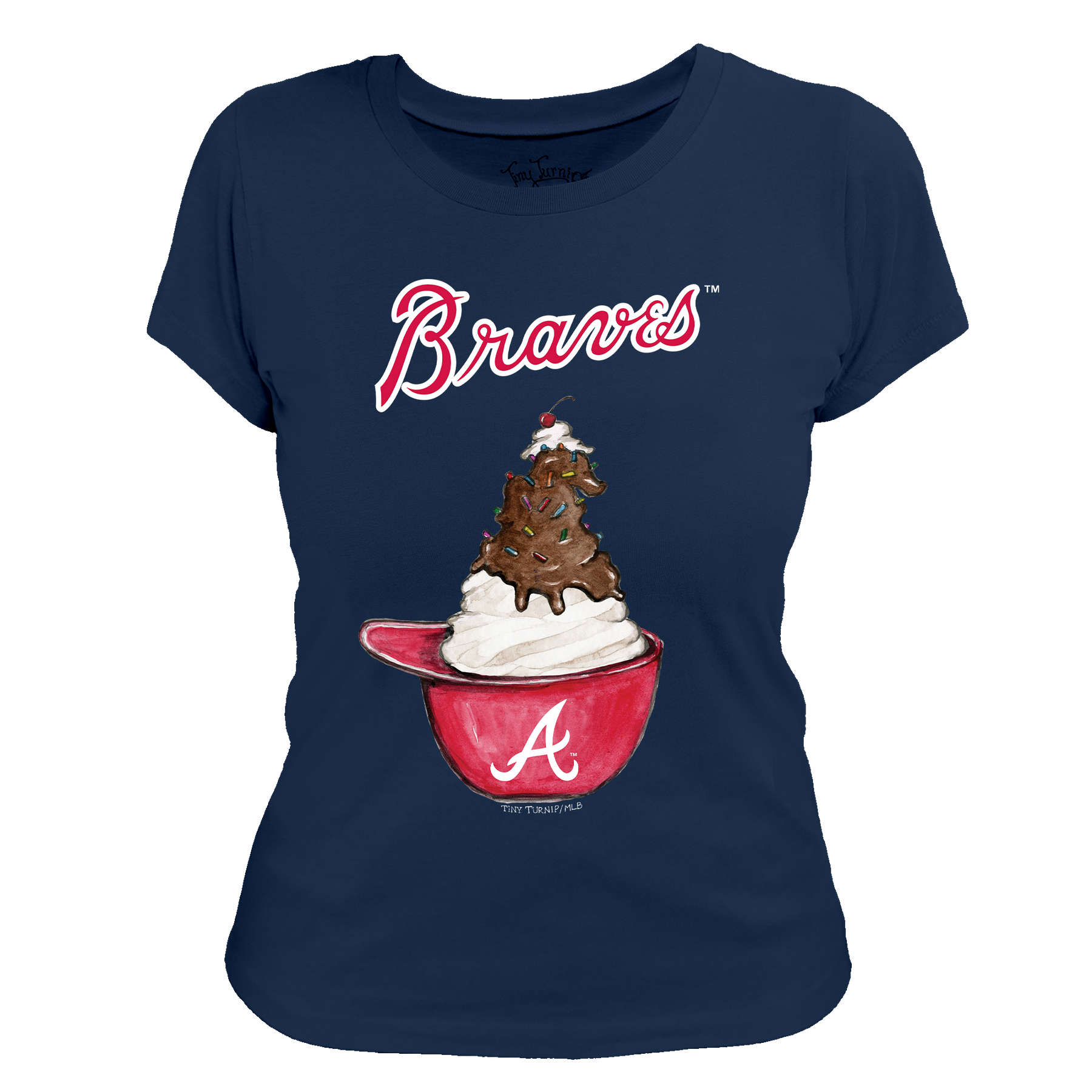 Atlanta Braves Sundae Helmet Women's Tee Shirt