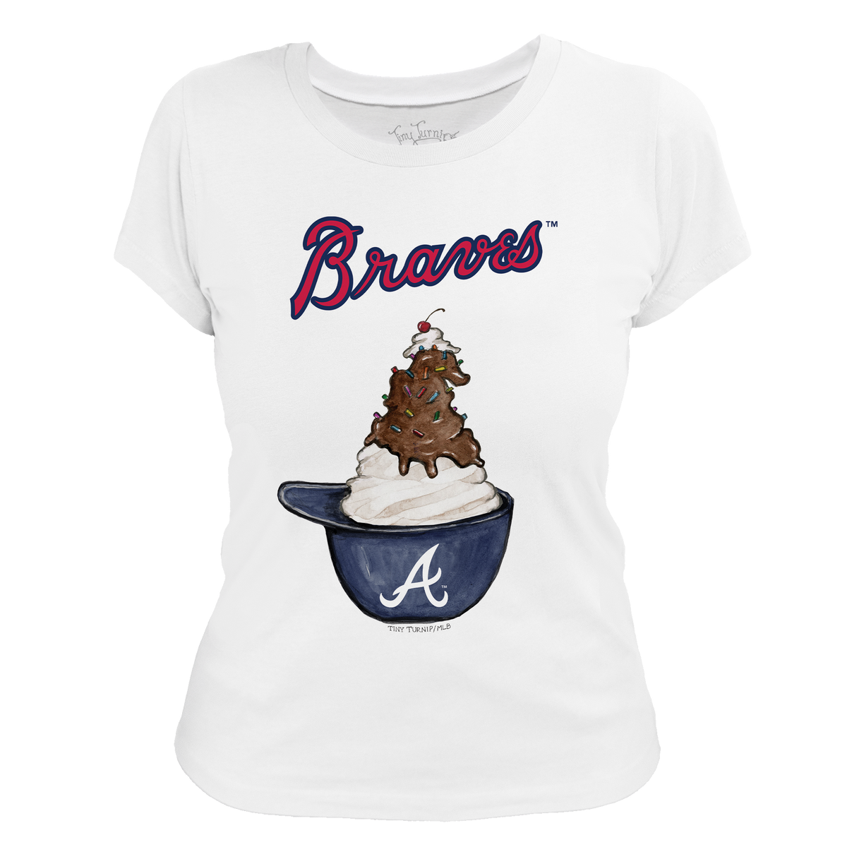 Atlanta Braves Sundae Helmet Women's Tee Shirt