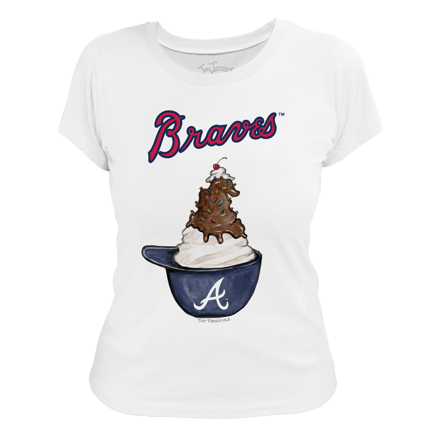 Atlanta Braves Sundae Helmet Women's Tee Shirt
