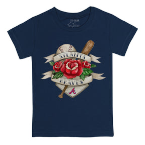Atlanta Braves Tattoo Rose Tee Shirt