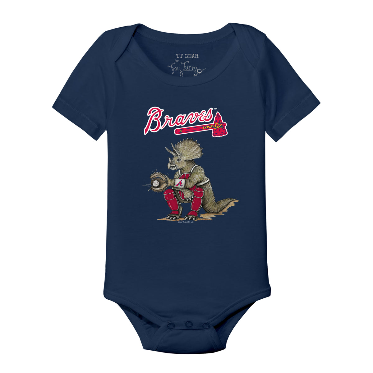 Atlanta Braves Triceratops Short Sleeve Snapper