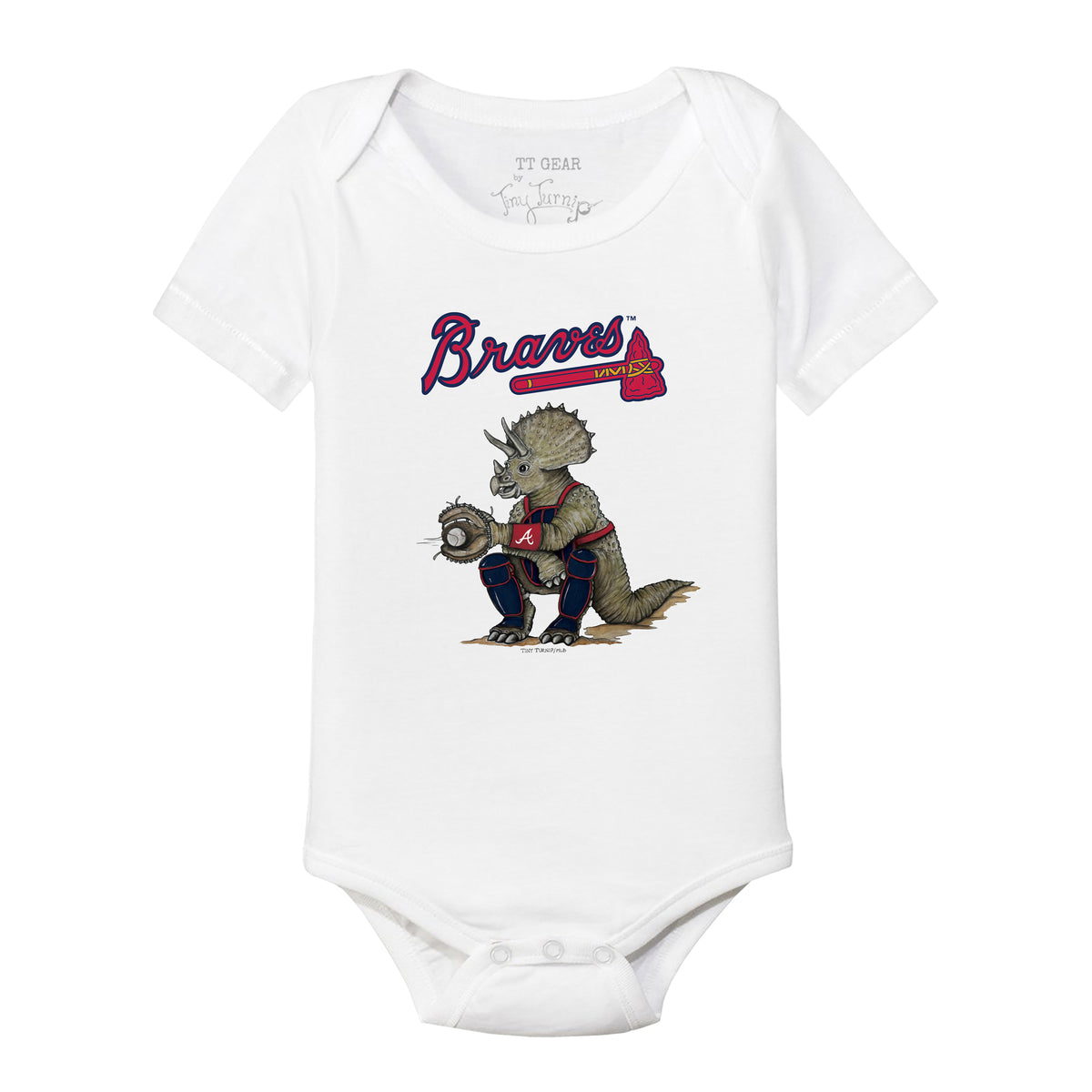 Atlanta Braves Triceratops Short Sleeve Snapper