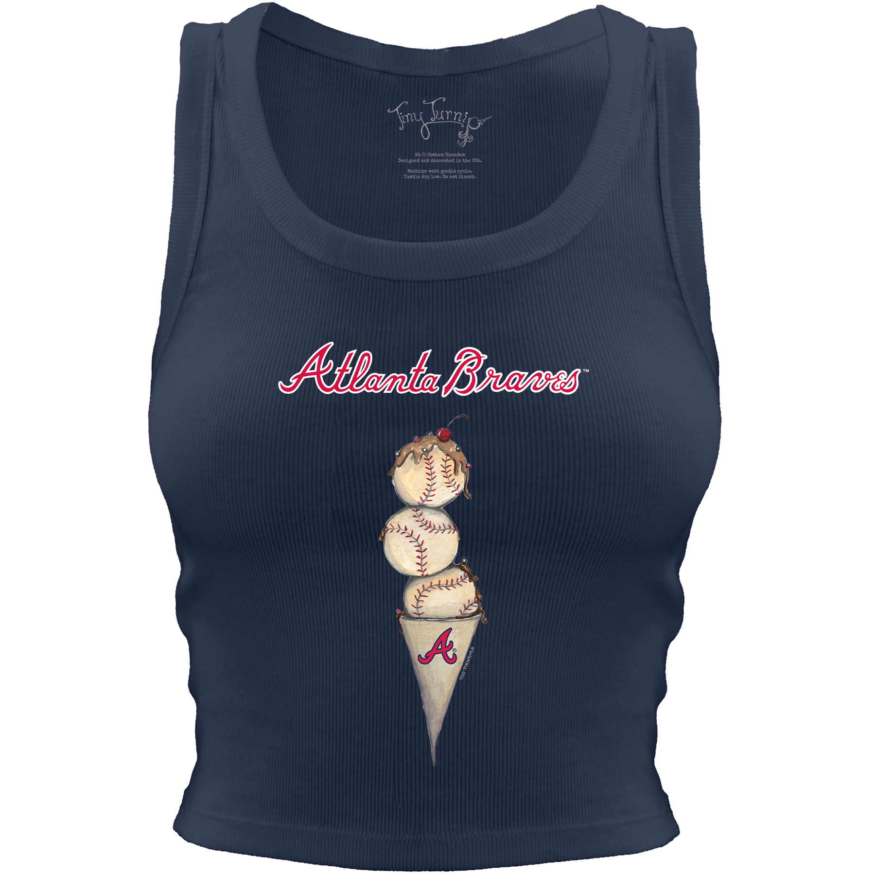 Atlanta Braves Triple Scoop Crop Tank