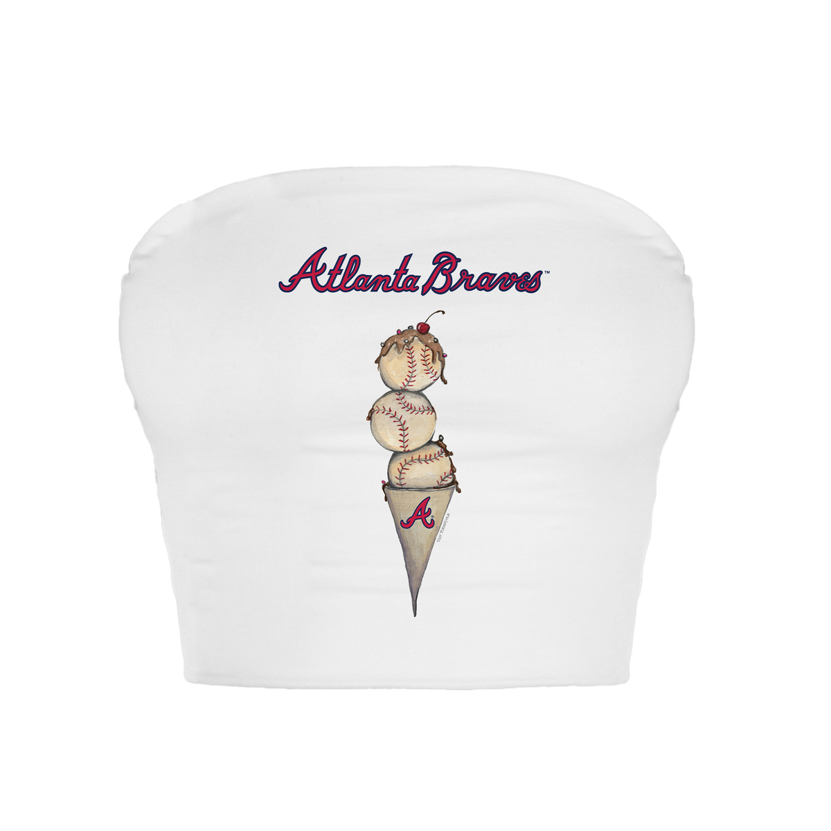 Atlanta Braves Triple Scoop Crop Tube Top
