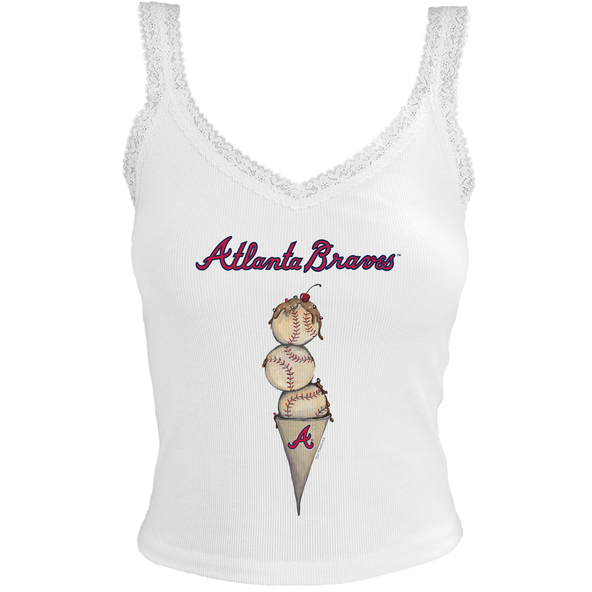 Atlanta Braves Triple Scoop Lace Tank