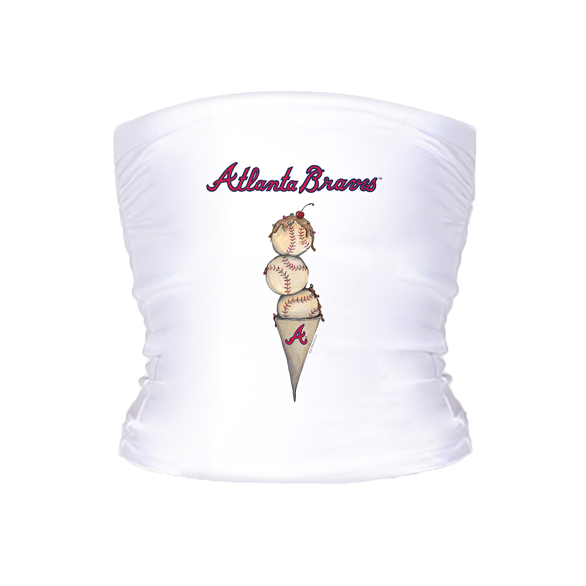 Atlanta Braves Triple Scoop Tube Top - Tiny Turnip