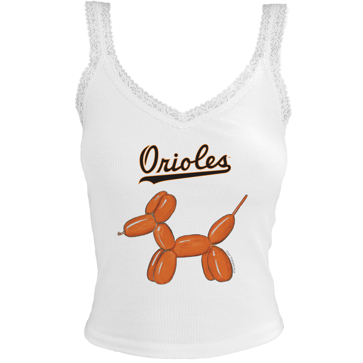 Baltimore Orioles Balloon Dog Lace Tank