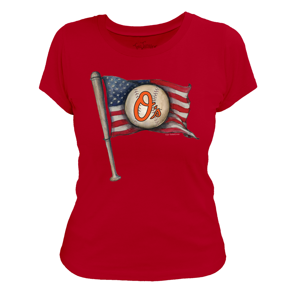 Baltimore Orioles Baseball Flag Women's Tee Shirt