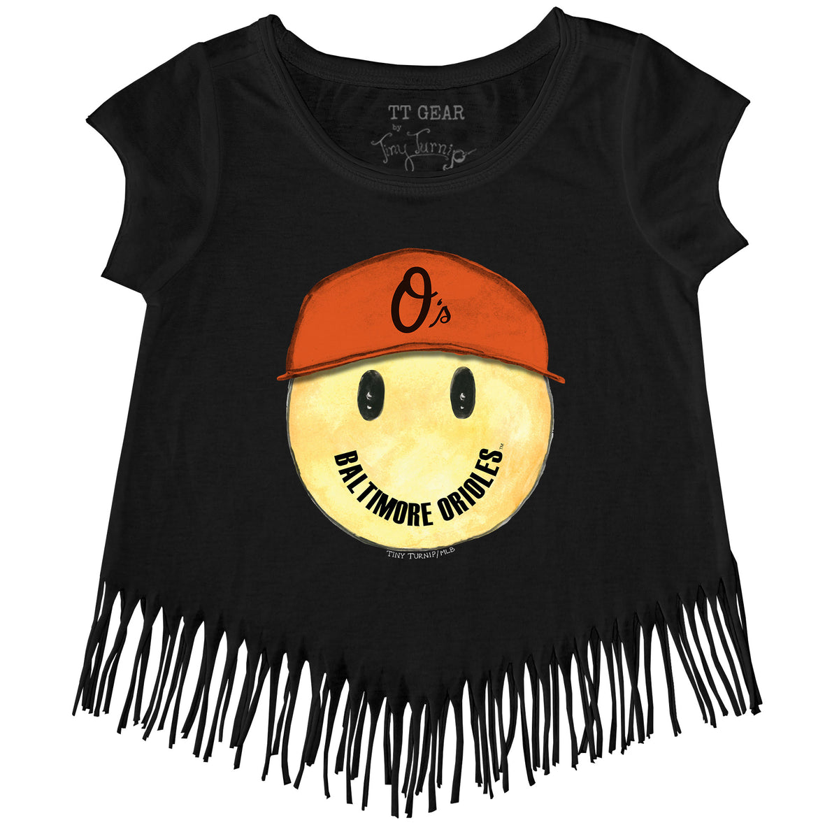 Baltimore Orioles Smiley Fringe Tee