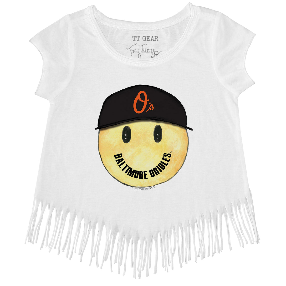 Baltimore Orioles Smiley Fringe Tee