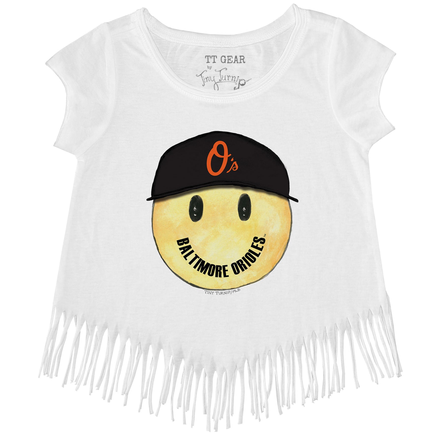 Baltimore Orioles Smiley Fringe Tee