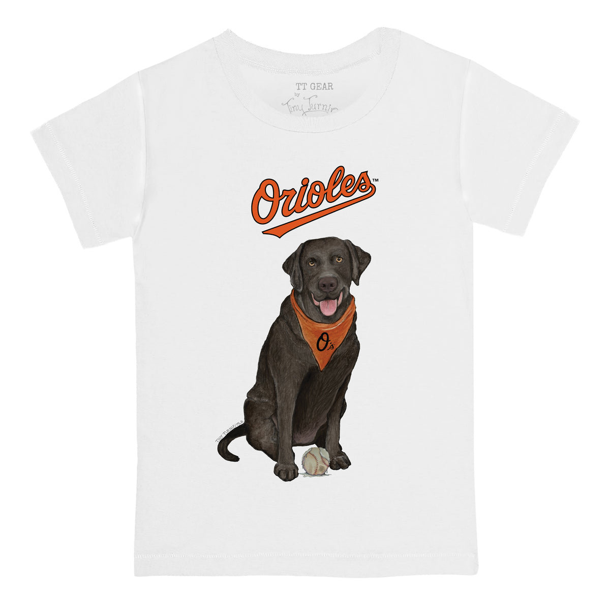 Baltimore Orioles Black Labrador Retriever Tee Shirt