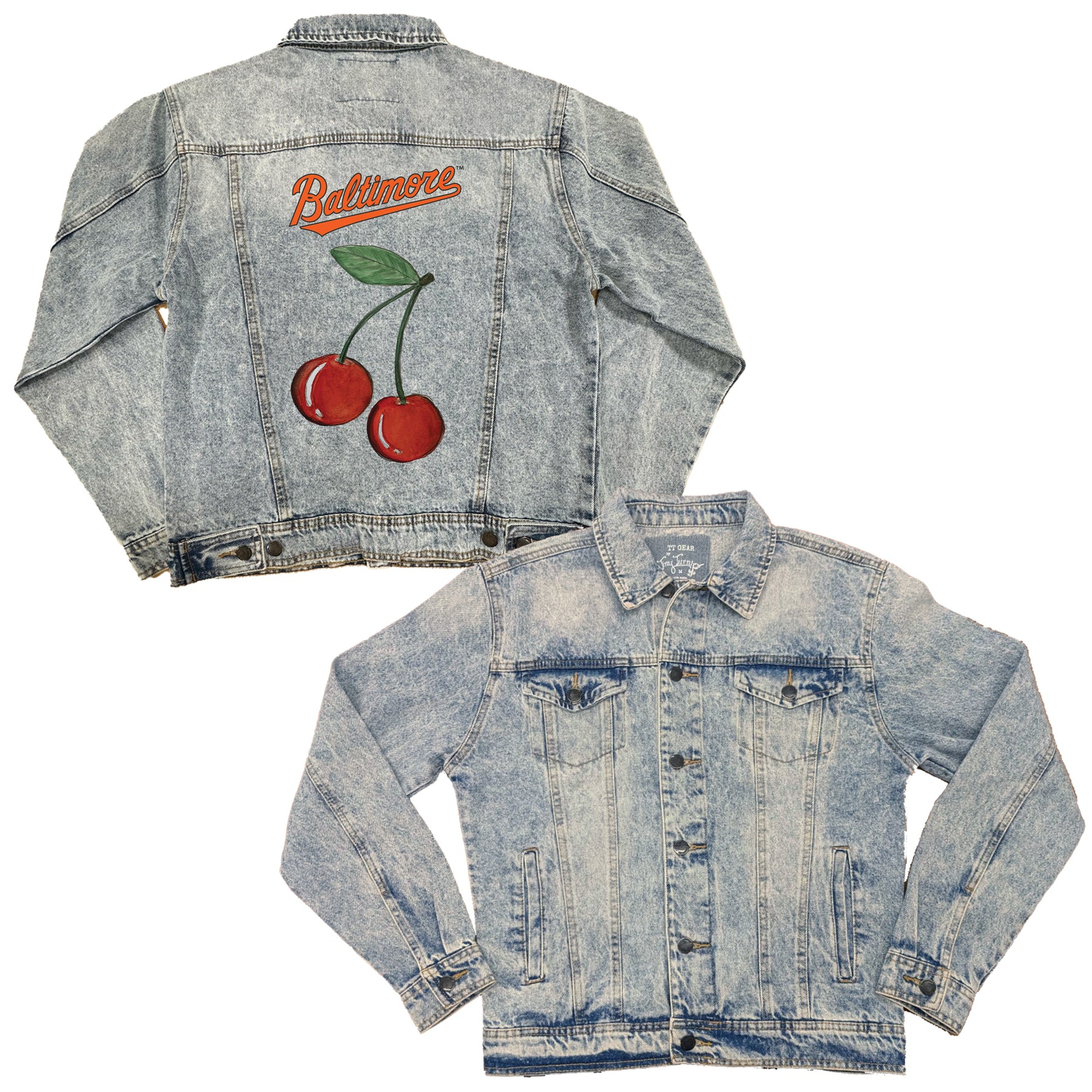 Baltimore Orioles Cherry Boyfriend Denim Jacket