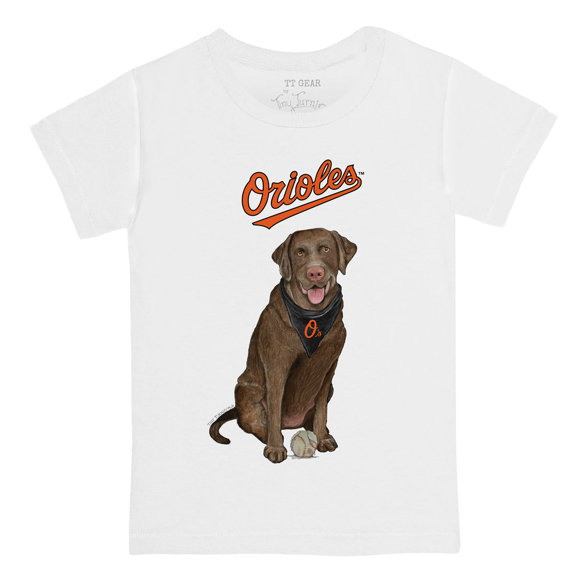 Baltimore Orioles Chocolate Labrador Retriever Tee Shirt