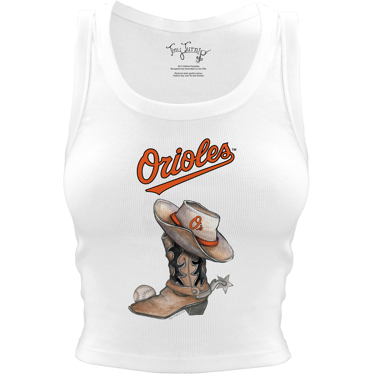 Baltimore Orioles Cowboy Boot Crop Tank