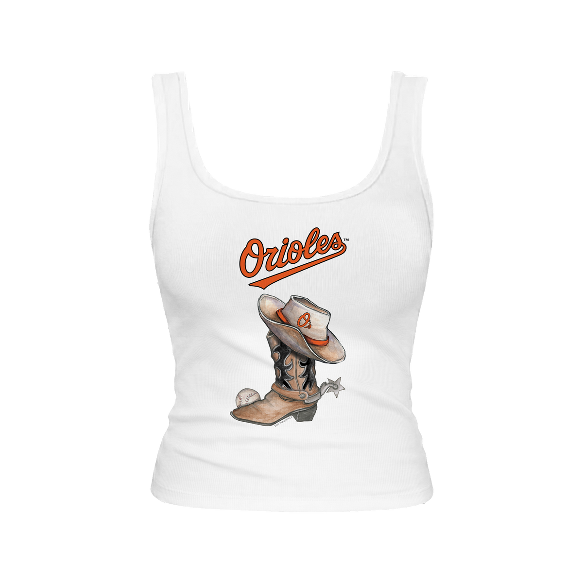 Baltimore Orioles Cowboy Boot Emmy Tank