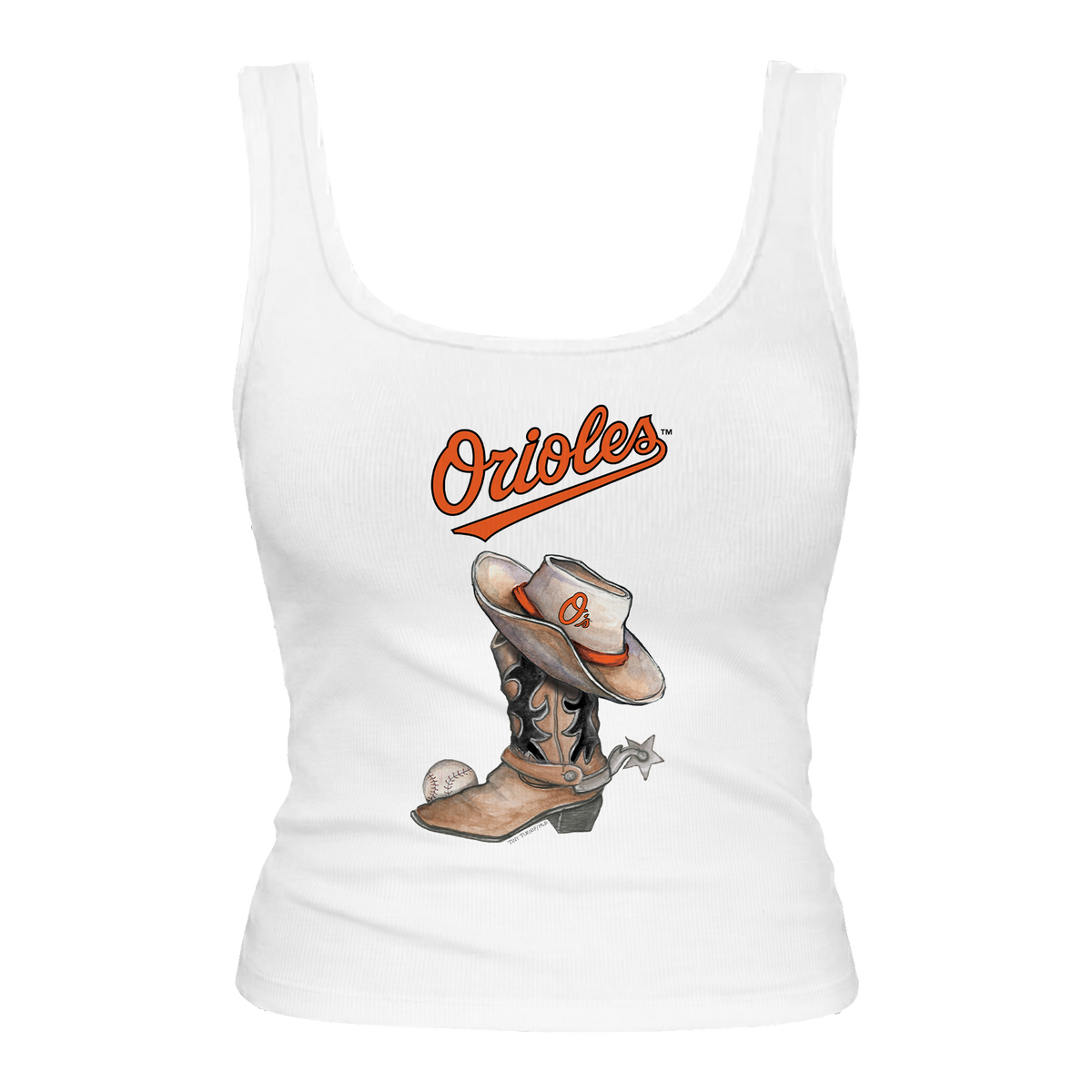 Baltimore Orioles Cowboy Boot Emmy Tank